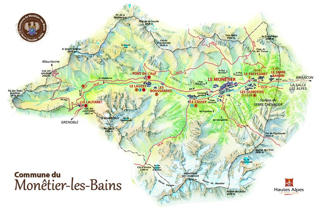 Visite de la commune du Monêtier Les Bains