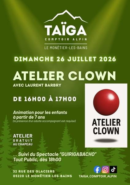 Atelier clown 26/07/2026 - Atelier clown 26/07/2026