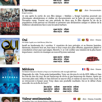 Toussaint liste des films 2