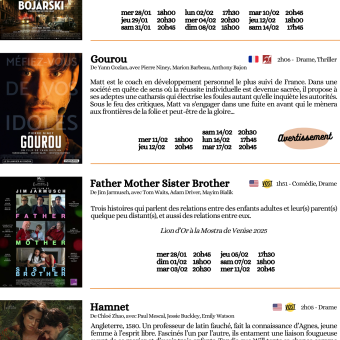 liste films 28/01 n°2