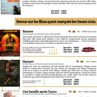 Programme du 1er avril