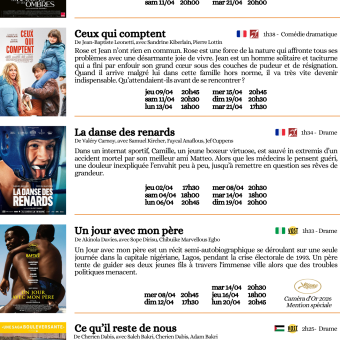 Programme du 1er avril