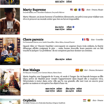 Programme du 1er avril