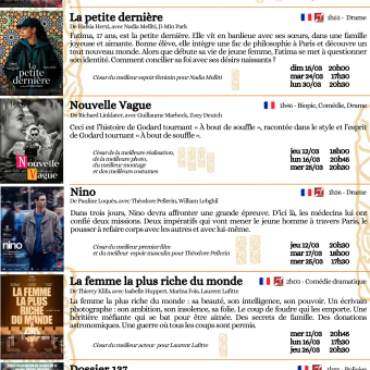 Programme du 11 mars