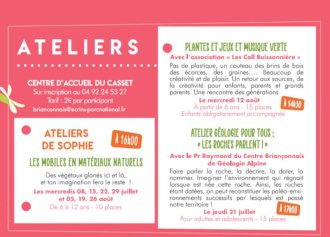 Les ateliers du Parc National des Ecrins au Casset_Le Monêtier-les-Bains