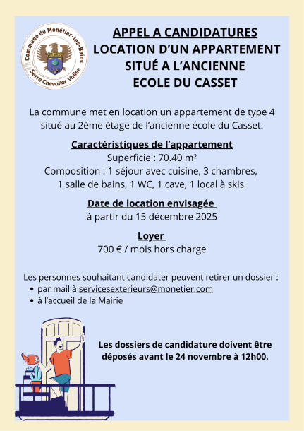 Location d'un appartement