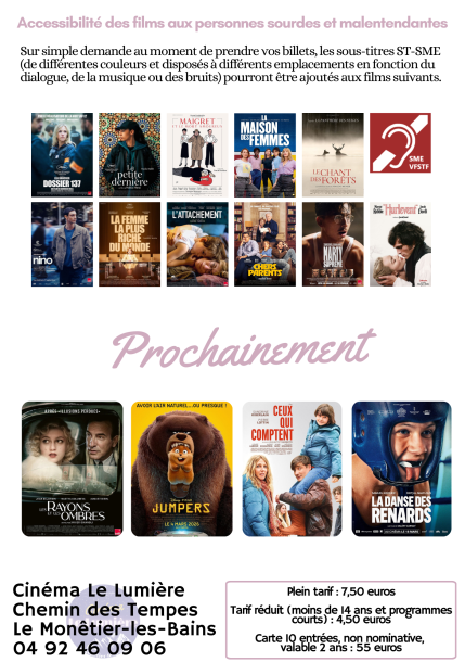 Programme du 11 mars